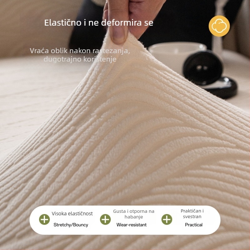 Jacquard baršunasta navlaka za modularne kauče, protuklizno potpuno pokrivanje, minimalistički stil, sve sezone