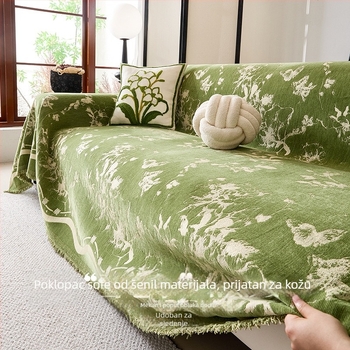 Chenille navlaka za kauč za sve sezone - minimalistički modern stil, potpuno pokrivanje kauča