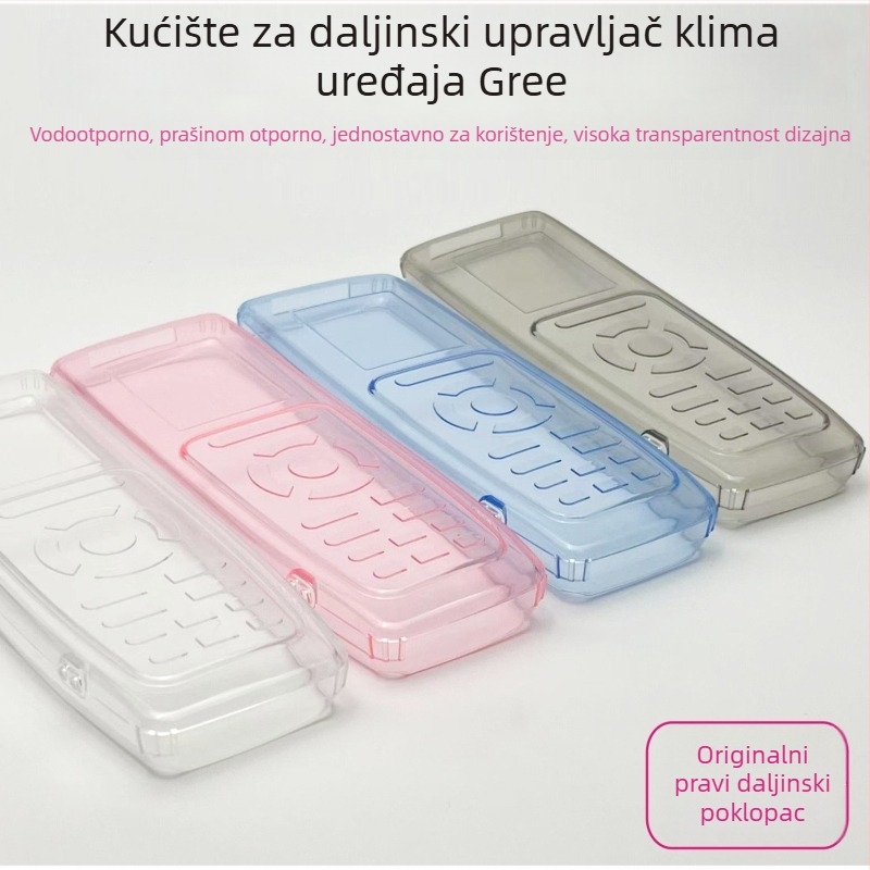 Zaštitna futrola za daljinski upravljač klima uređaja Gree - silikon, proziran, otporan na prašinu, vodootporan, otporan na pad, univerzalan