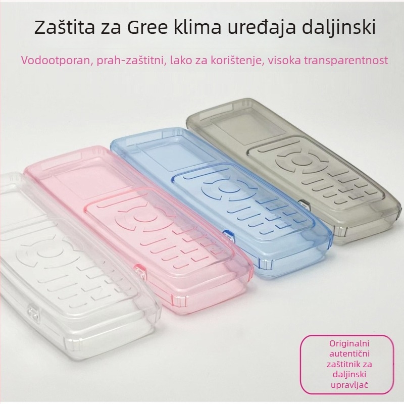 Zaštitna futrola za daljinski upravljač klima uređaja Gree - silikon, proziran, otporan na prašinu, vodootporan, otporan na pad, univerzalan