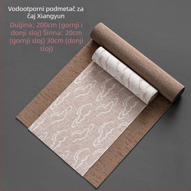 Tea podložka od poliestera, vodootporna, prugasti uzorak, kineski stil za ceremoniju čaja (Materijal: poliestera; Uzorak: pruge; Stil: kineski)