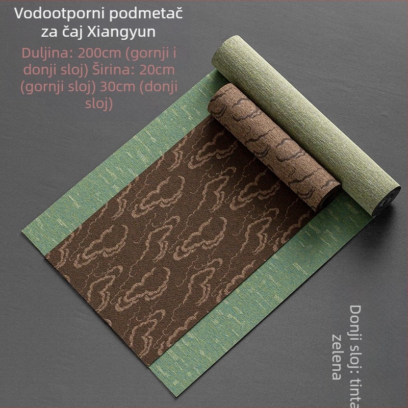 Tea podložka od poliestera, vodootporna, prugasti uzorak, kineski stil za ceremoniju čaja (Materijal: poliestera; Uzorak: pruge; Stil: kineski)