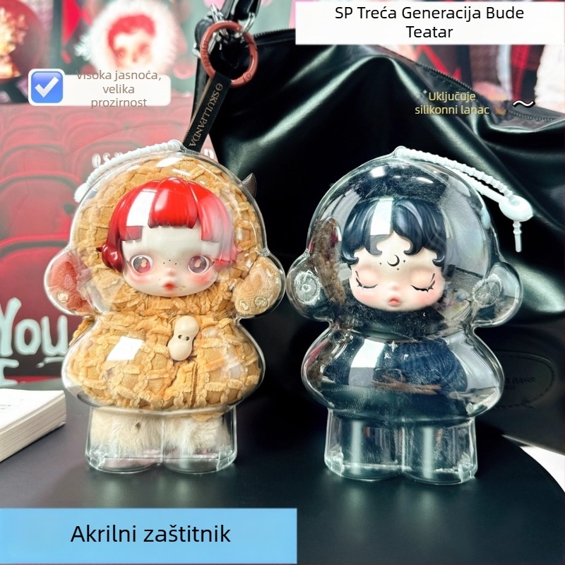 Zaštitno kućište Skullpanda treće generacije za Bubble Mart, akril, japanski stil, Jimujia