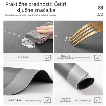 Čajna podmetač u kineskom zen stilu – apsorpcijski, brzo sušeći s diatomitnom glinom