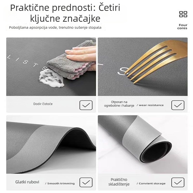 Čajna podmetač u kineskom zen stilu – apsorpcijski, brzo sušeći s diatomitnom glinom