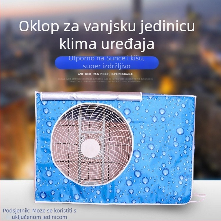 Kryt vanjske jedinice klima-uređaja, zaštita od prašine, vodootporan, UV zaštita, zidni nosač, jedinstven dizajn