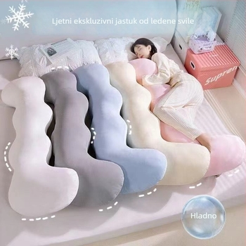 Dugi jastuk Ice Silk za djevojke, jastuk za spavanje na bok, podrška za noge, jastuk za dnevni boravak, ljeto