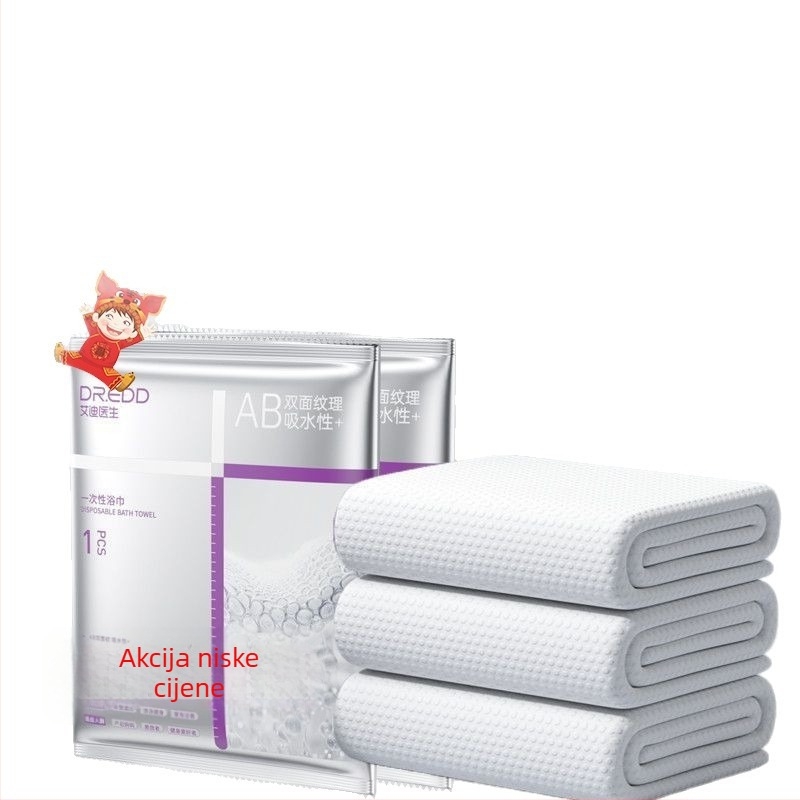 Jednokratni ručnik za kupanje Dr. eddie, od biljnog vlakna, toplog presovanja, upija 0–5 s.