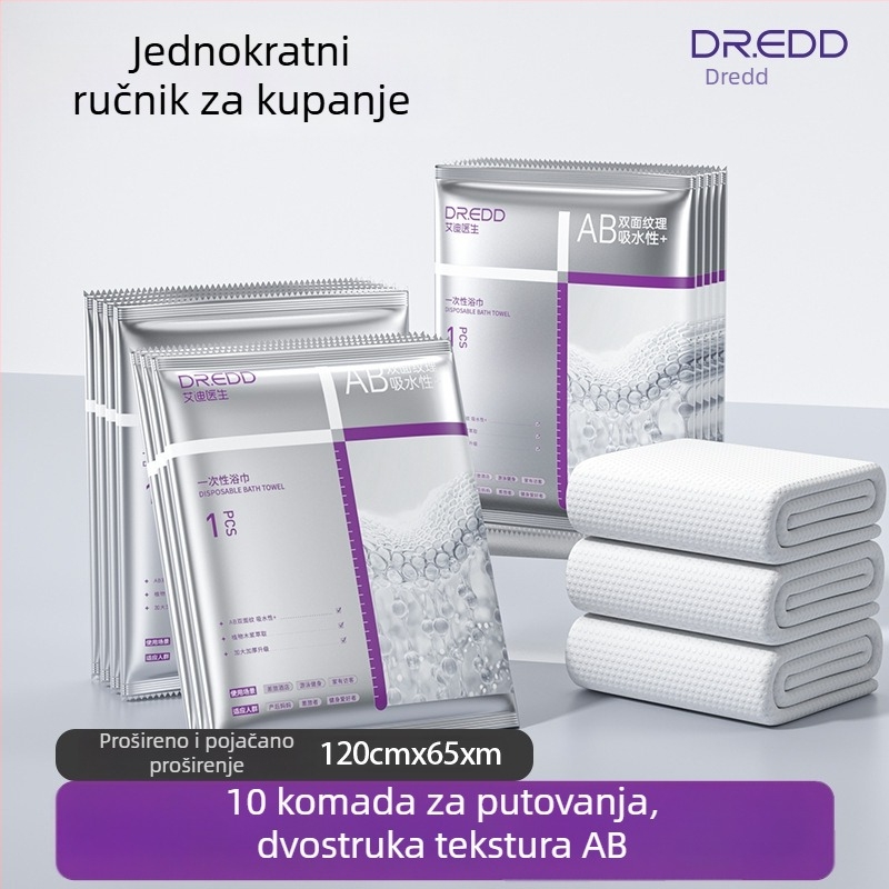 Jednokratni ručnik za kupanje Dr. eddie, od biljnog vlakna, toplog presovanja, upija 0–5 s.