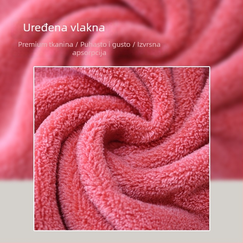 Lingfeng coral fleece kupaonski ručnik s izvezenim uzorkom, 500 g/m², 150D, za kupaonicu ili plažu