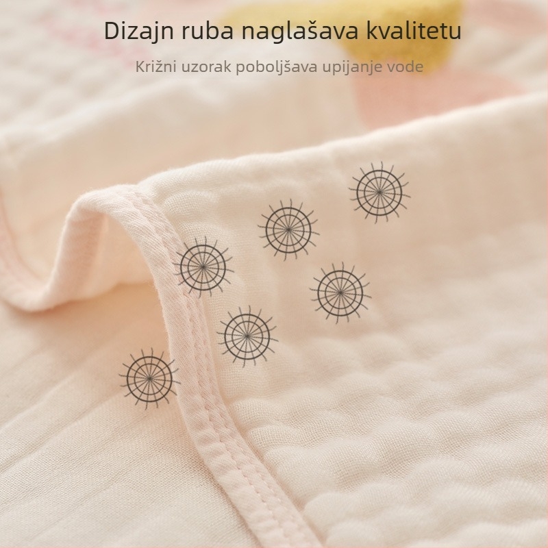 Primitive Bear dječji ručnik za kupanje od gaze, šest slojeva
