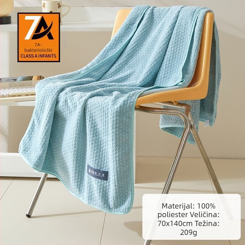 Koral Velvet kupaonski ručnik – ženski, mekan, upija, brzo suši; poliester 150D Jacquard, težina ispod 100 g