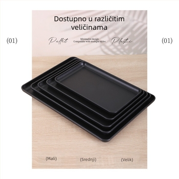 Plastični pladanj u korejskom stilu, četvrtastog oblika, moderan minimalistički dizajn, ručno oslikana površina, mogućnost tiskanja logotipa