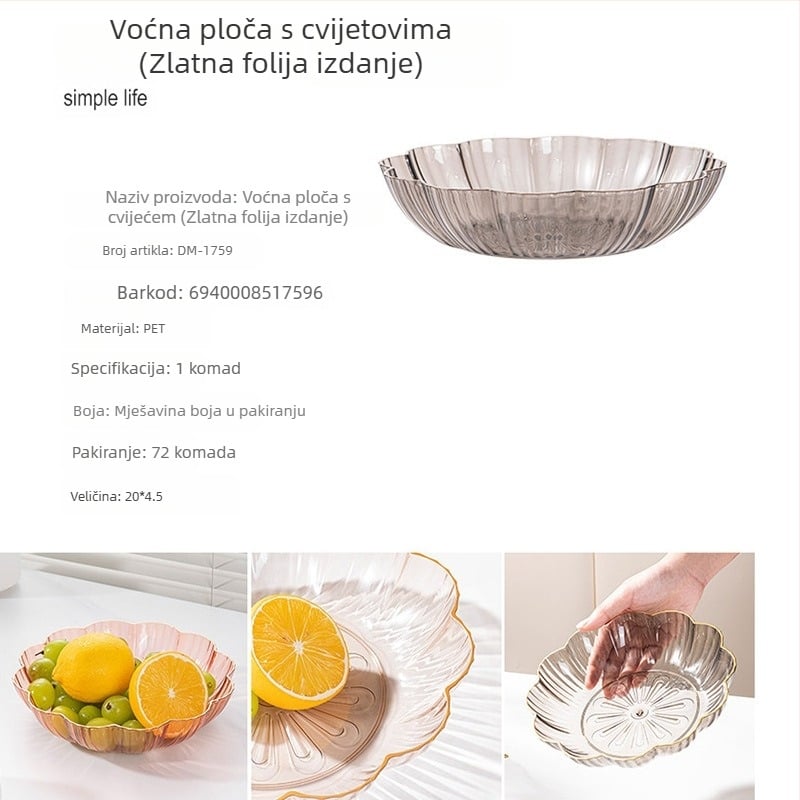 Staklena ploča za voće, Top beauty, suvremeni minimalistički stil, prvoklasna kvaliteta