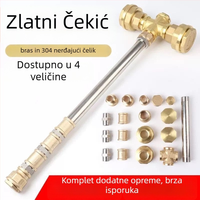 Thorov čekić – dekorativni ornament, osmerokutni čekić s prstenom, bakreni materijal, korejski stil, šifra proizvoda 750041071797
