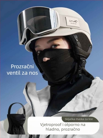 LAKETON maska za skijanje za zaštitu lica – flis podstava, brzo se suši
