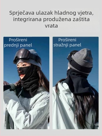 LAKETON maska za skijanje za zaštitu lica – flis podstava, brzo se suši