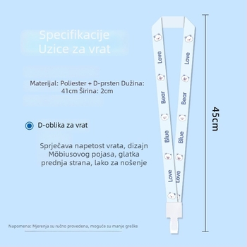 Držač kartice, dvostrano proziran prozor, sladak anime uzorak, klizno otvaranje, plastični