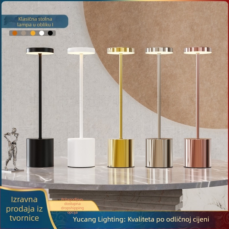 I-oblik stolna LED lampa, metalna, jednostavan modern stil, model Yczm-011, ≤36V