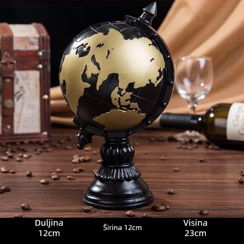 Oslikani globus od smole – ukras za dnevni boravak