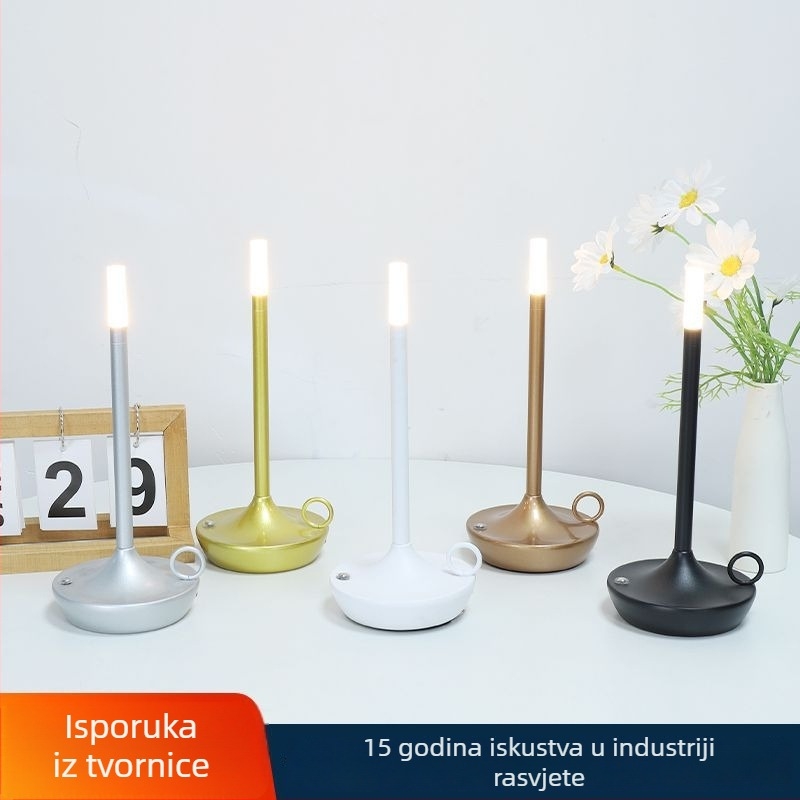 Metalna stolna svjetiljka nordijskog stila, punjiva, dodirni prekidač, model A31, Beale