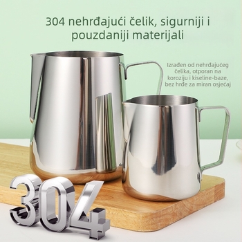 Kanon za latte art od nehrđajućeg čelika 304, nordijski stil, oštar izljev, prilagodljivo, pogodno za ured, dom, bar, kafić
