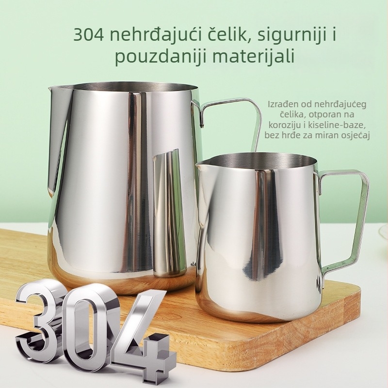 Kanon za latte art od nehrđajućeg čelika 304, nordijski stil, oštar izljev, prilagodljivo, pogodno za ured, dom, bar, kafić