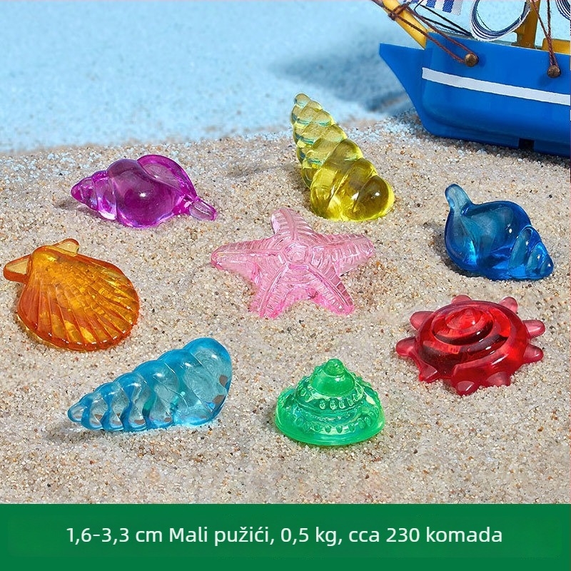Ocean World: Akrilne draguljske igračke za djecu, svijetle morsko-životinje, delfin i školjka, dekoracija za akvarij