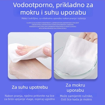 Jednokratna krpa za lice za kozmetički salon, od biljnih vlakana, tkanina s običnim prepletom