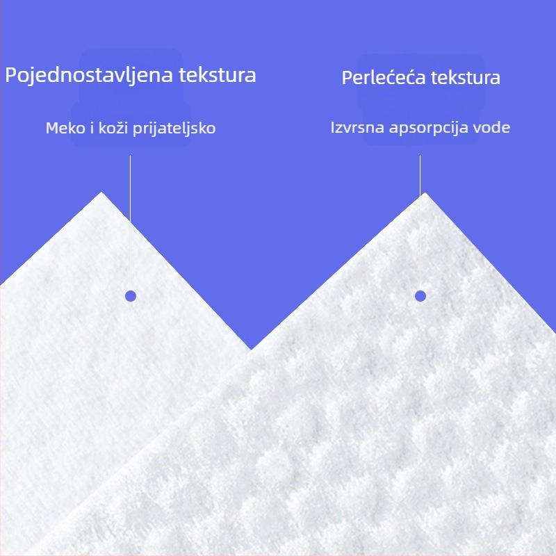 Jednokratna krpa za lice za kozmetički salon, od biljnih vlakana, tkanina s običnim prepletom