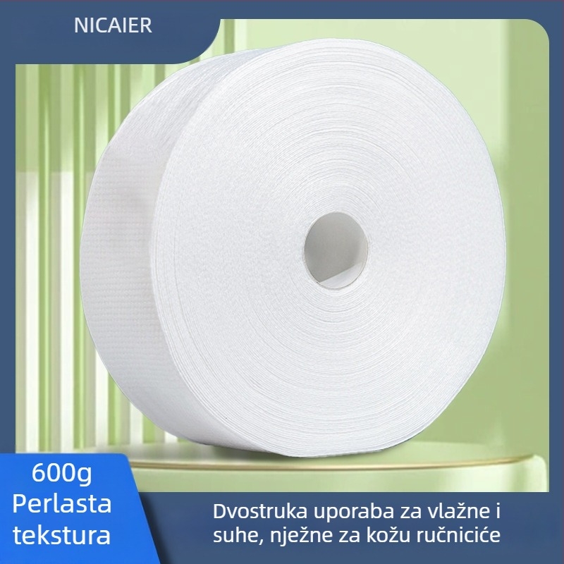 Jednokratna maramica za lice u rolni - 100% viskozna, vlakna viskozna, ravno pređa, prilagodljivo, sadržaj glavnog sastojka 100%