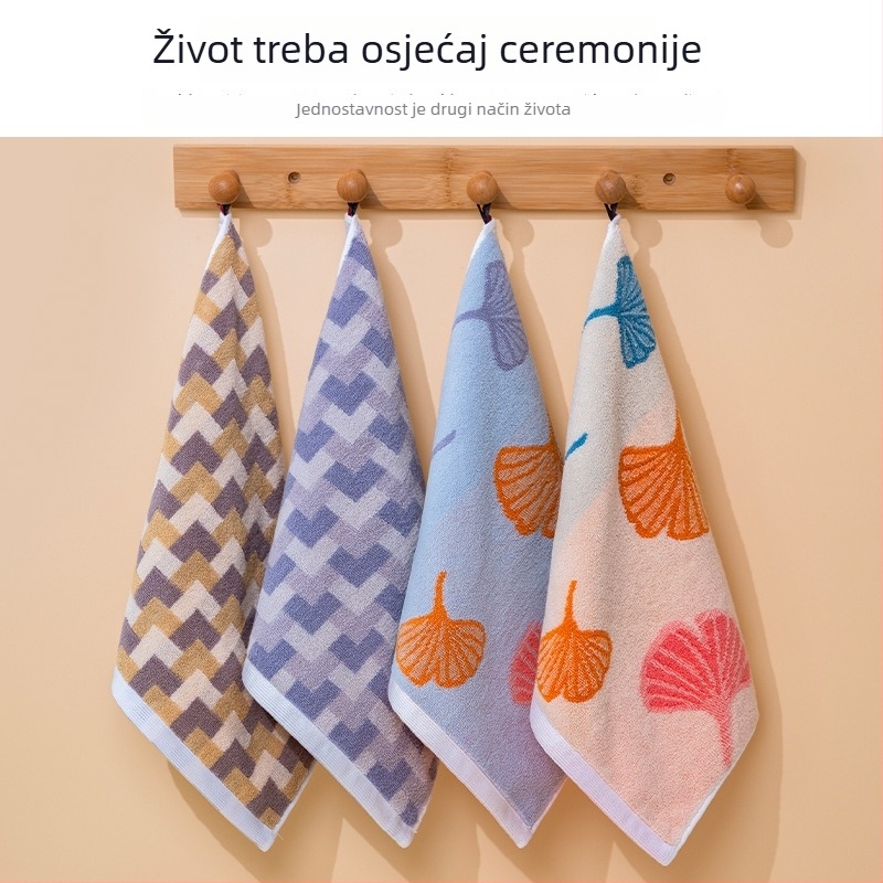 Ručnik od 100% pamuka za ruke i lice, viseći kvadratni ručnik za lice, mekan, upijajući, brzo suši