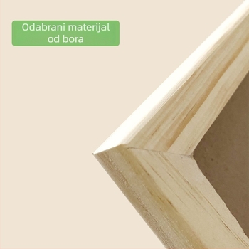Okvir za fotografije od borova drveta, pravokutnog oblika, Mingbojia marka, serija Okviri za fotografije, crtani dizajn