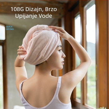 Kapa za sušenje kose od mikrovlakana, 85/15 vlakna, prilagodljiva, težina 100–119 g