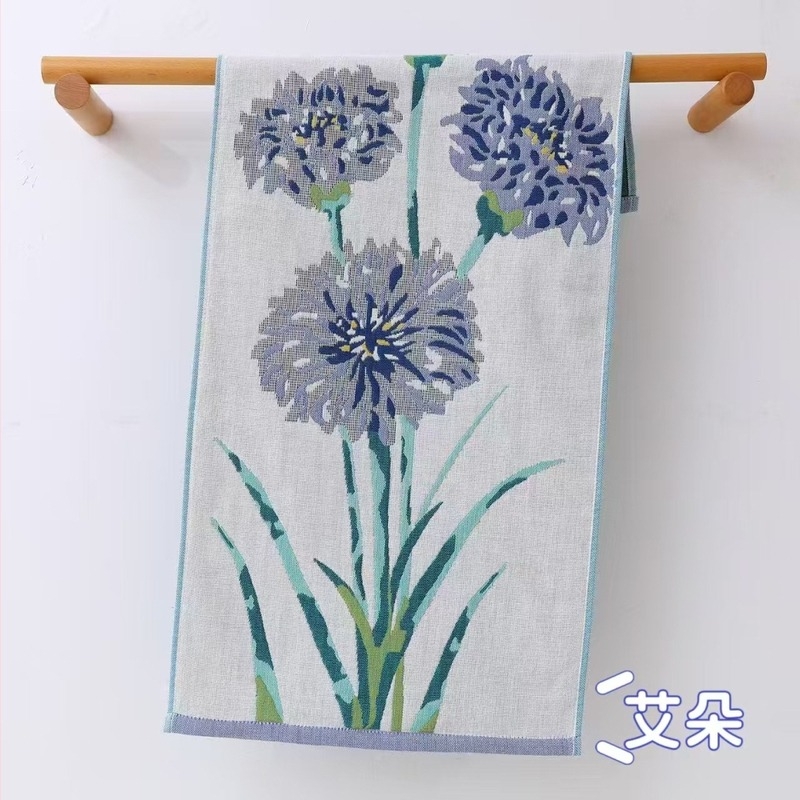 Četveroslojni ručnik za lice od čistog pamuka gaze, za odrasle i djecu, mekan i upijajući, jacquard, 80–100 g