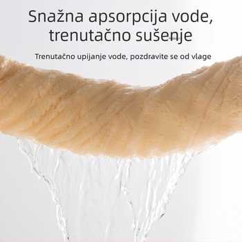 Kapica za sušenje kose od koralnog velūra, sašivena, 80–99 g