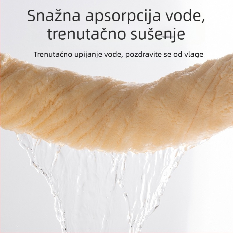 Kapica za sušenje kose od koralnog velūra, sašivena, 80–99 g