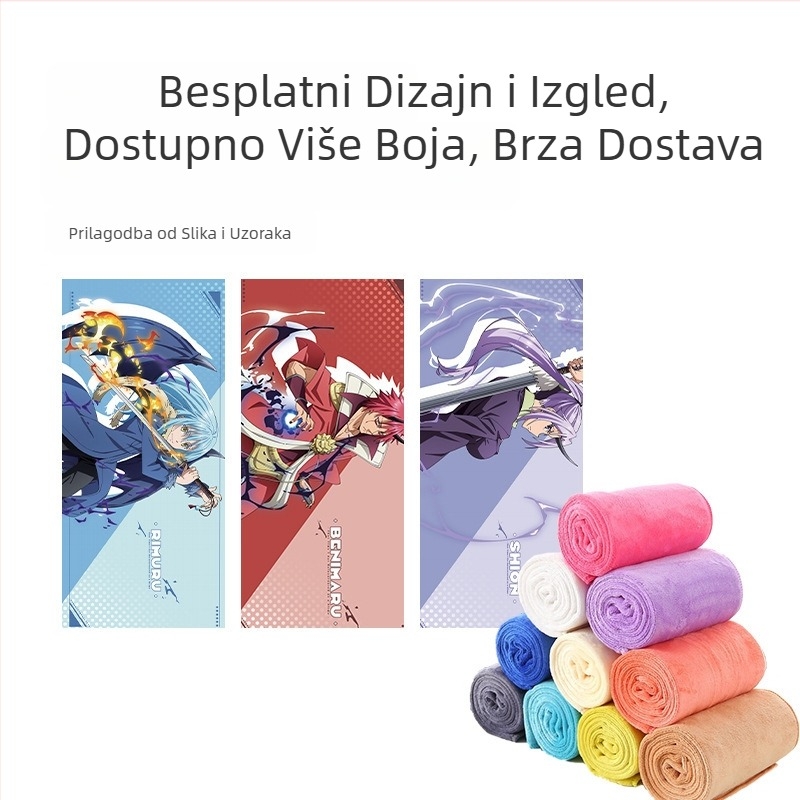 Mikrovlaknasti sportski ručnik za brzo sušenje i upijanje znoja, za jogu, fitness i plažu – moguć prilagođeni logo, vezenje, tisak, izrezani velur, 200–300 g/m²