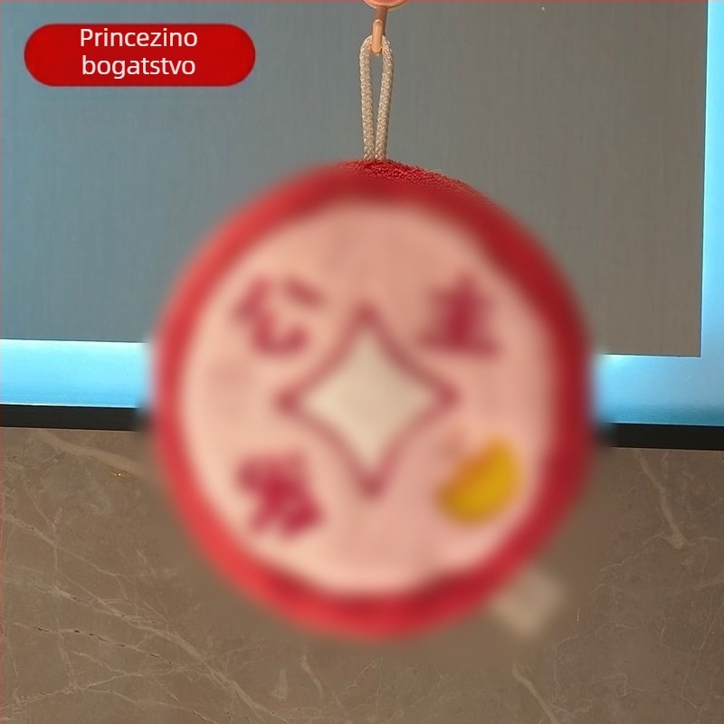 Kuhinjska krpa za ruke s visećim dizajnom, superupijajuća, debeli koralni pliš, mala kvadratna krpa za djecu