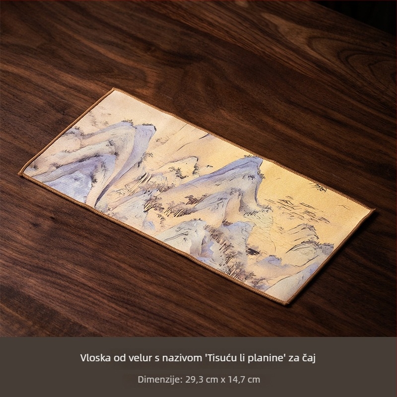 Čajna krpa Chang feng, debeli upijajući materijal, velur-kompozitna tkanina, Zen nadahnut klasični stil