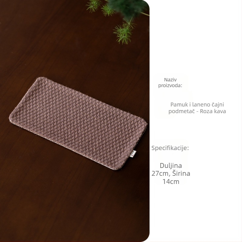 Set dodataka za čajanku — pamuk i lan, biljna boja, tisk logotipa, vintage stil, novi kineski stil