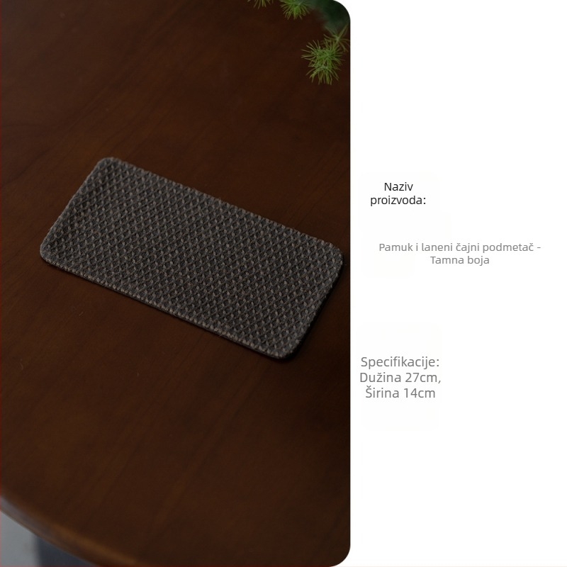 Set dodataka za čajanku — pamuk i lan, biljna boja, tisk logotipa, vintage stil, novi kineski stil