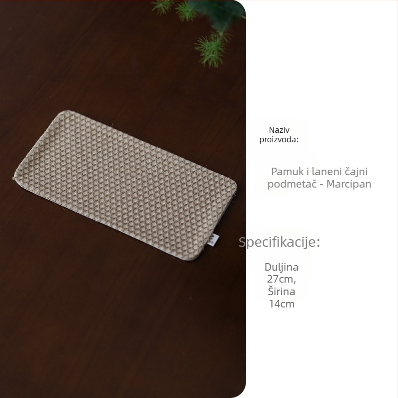 Set dodataka za čajanku — pamuk i lan, biljna boja, tisk logotipa, vintage stil, novi kineski stil