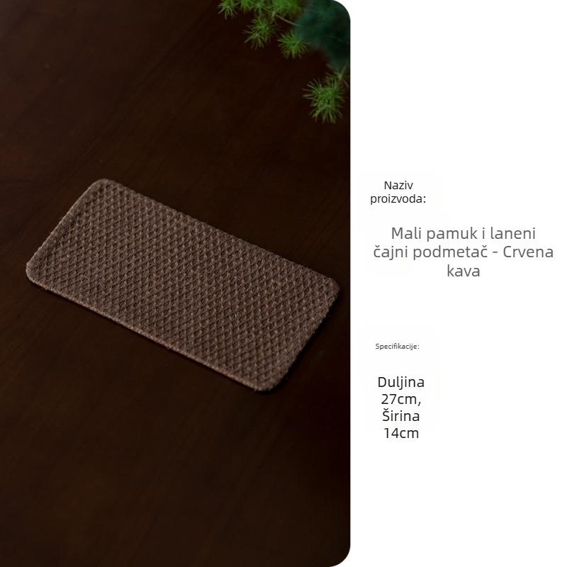 Set dodataka za čajanku — pamuk i lan, biljna boja, tisk logotipa, vintage stil, novi kineski stil