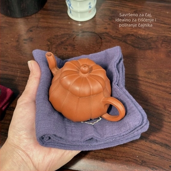 Čajna krpa od čistog pamuka, šivena, slub vlakna, 260 g, visoka apsorpcija 5–10 s