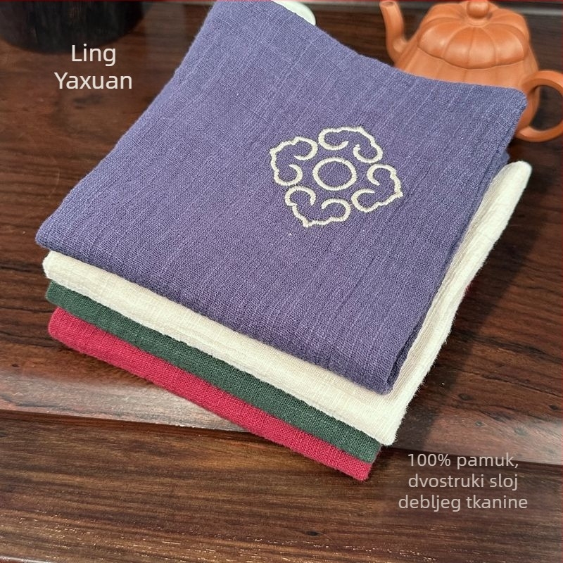 Čajna krpa od čistog pamuka, šivena, slub vlakna, 260 g, visoka apsorpcija 5–10 s