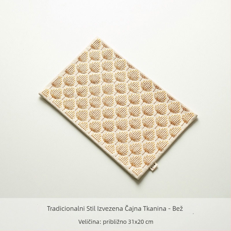 Changpju pamuk-laneni dodaci za čajnu ceremoniju – Novi kineski stil, izšivena Dandelion čajna podloga