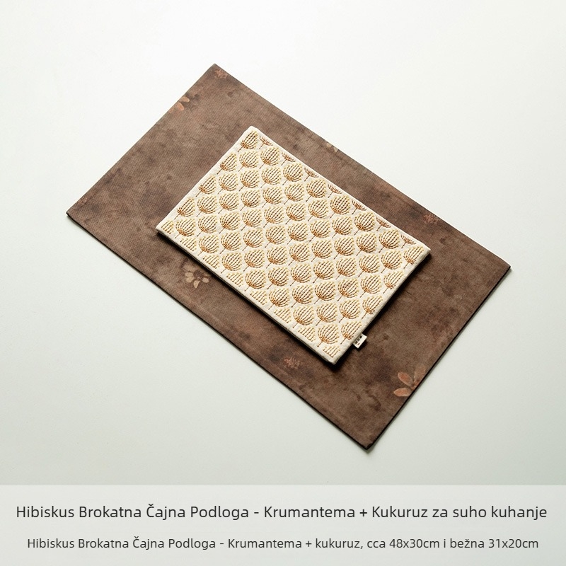 Changpju pamuk-laneni dodaci za čajnu ceremoniju – Novi kineski stil, izšivena Dandelion čajna podloga