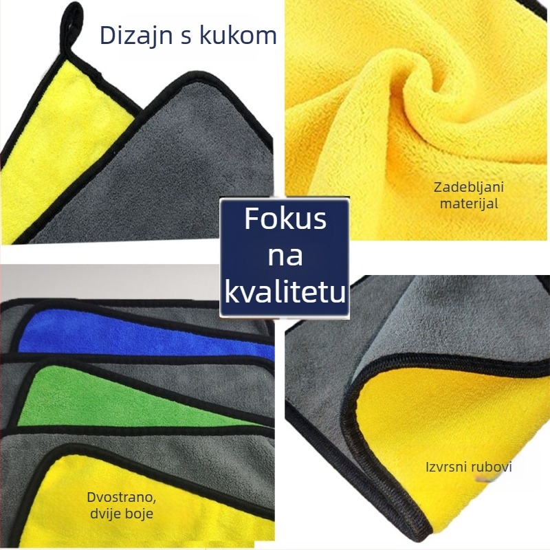 Colorful Tree Upijajuća dvostrana krpa od koralnog velura za pranje auta, debela, višestruka namjena čišćenja