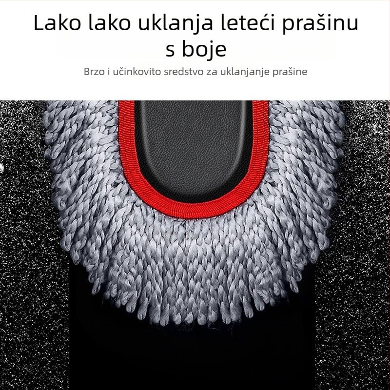 Četka za pranje automobila, nehrđajući čelik, izvlačna, mekane dlačice, bez vlakana